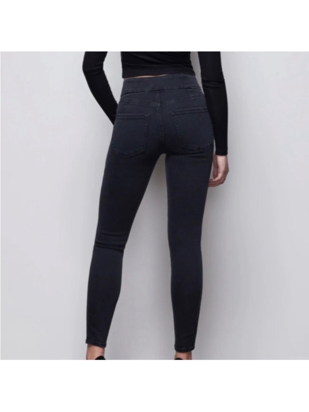 Good American “good waist” High-Waisted Black Skinny Jeans for Women - Picture 2 of 6